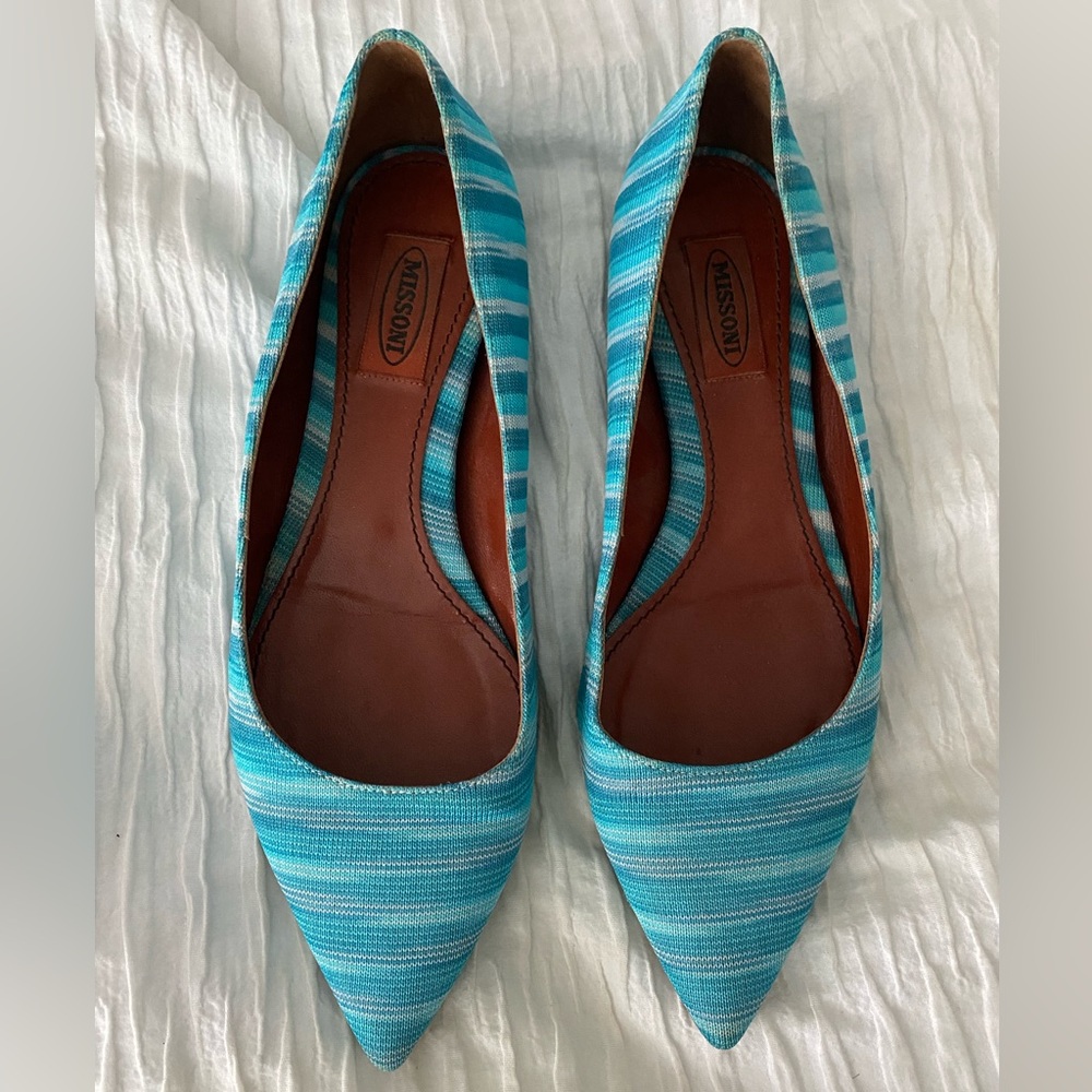 Missoni Printed Flats, Pointed Toe, Size 39